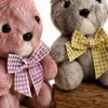 Cute bow ties, little rabbits, plush keychains, bags, pendants, cartoon dolls, figurines, wholesale for foreign trade, decorative hanging ornaments, four cute rabbit plush dolls, soft and adorable throw pillows, plush figurines, children's toys, gifts, collectibles Item Picture